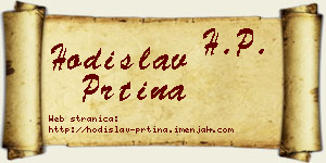 Hodislav Prtina vizit kartica